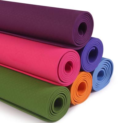 China Non-slip Gymnastic Exercise Equipment Gym Printing Eco Friendly Logo PVC Yoga Mat Custom Made for sale