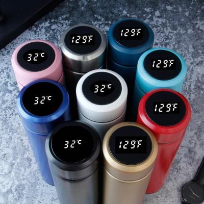 China New viable special cheap smart stainless steel water bottle with LED temperature display tumbler thermo mugs in bulk. Can show Fahre for sale