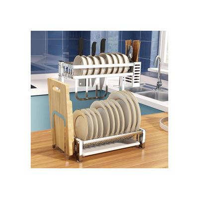 China Factory Wholesale Viable Kitchen Single Tiers Tableware Steel Kitchen One Drying Dish Rack Dish Drainer for sale