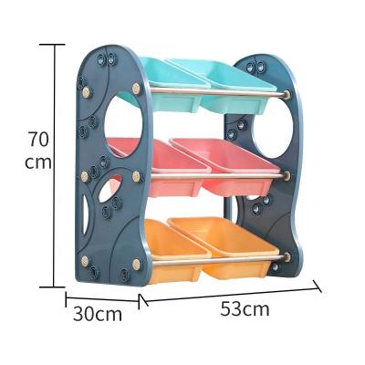 China Multi-layer Cabinet Viable Shelf Toy Box Rack Storage Children's Toy Storage Box for sale