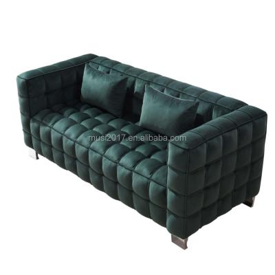 China Chesterfield SOFA Manufacturer Green Velvet Couch Living Room Fabric Sofa [Musi] for sale