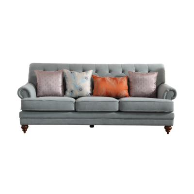 China Corner Classic Tufted Sofa Set 3 Seats Upholstered Sofa [Musi] With Nailhead for sale