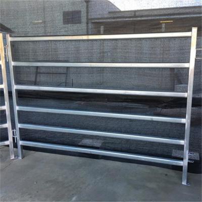 China 6 Bar Livestock Cattle Yard Panels Heavy Duty Tube Sliding Cattle Gate for sale