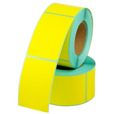 China Heat Sensitive Yellow Color Scale Label 40mm x 60mm Top Direct Thermal Label Rolls (350 Labels) for sale