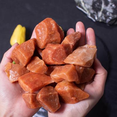 China China Natural Red Aventurine Loose Rough Stone Polished Irregular Rainbow Colored Crystals For Healing Positive Energy for sale