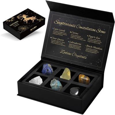 China China Customize Sagittarius Zodiac Crystal Stone Gift Set Pack with Natural Constellation Healing Crystals for Family and Friend for sale