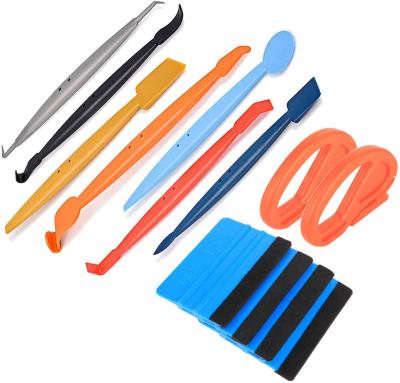 China Vinyl Wrapping & Wallpaper decoration & Sticker Car Wrapping Tool Kit Include 7pcs Micro Magnetic Stick Squeegee + 4pcs Felt Squeegee + 2pcs Black Cutter for sale