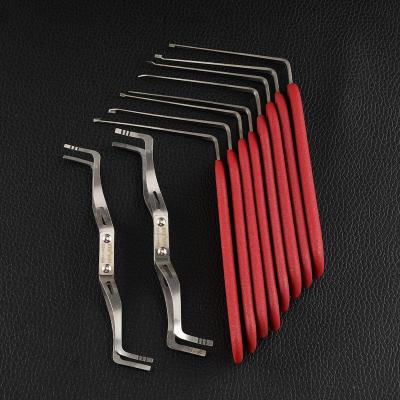 China Car lock pick TSNEW High Quality Non-slip Handle hardware tools L Type 8 Pieces Pin Set tools for locksmith for sale