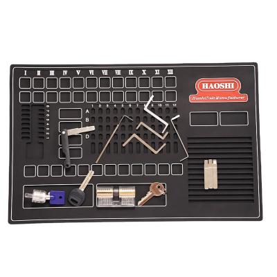 China Lock Picking Tools TSNEW haoshi Haoshi Rubber Anti-slip Pinning Bench Desk Working Mat for Locksmith for sale