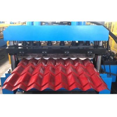 China Building Material Stores Roofing Glazed Tile Roll Forming Panel Machine Steel Sheet Making Machine for sale