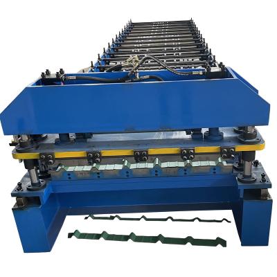 China Building Material Stores Roofing Glazed Tile Roll Forming Panel Machine Steel Sheet Making Machine for sale