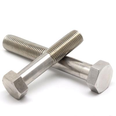 China Stainless Steel m10 m12 m14 m16 high tensile hex bolts din 931 heavy hex structural hex bolts for sale