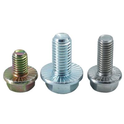 China Industry Small M3 M4 M5 Stainless Steel Flange Hex Head Knurled Bolt Din6921 for sale