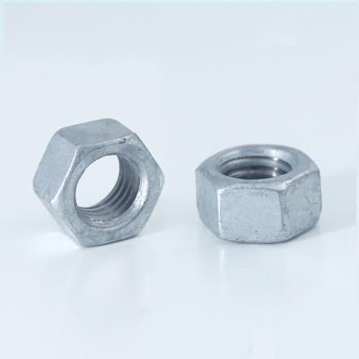 China General Industry ASTM 18.2.2 Hex Nut Hex Head Nut Carbon Steel HDG Hot Dip Galvanized for sale