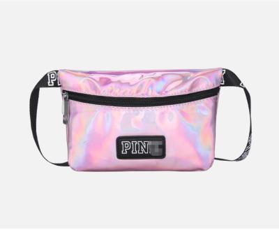 China 2020 Shining Holographic Fanny Pack Bum Bag Travel ROSE Holographic Beach Belt Bag PU Laser Waist Bag for sale