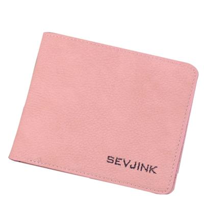 China Fashionable Pink Women's Wallet 2 Times Anti-theft Leather Wallet YTF-P-QB042 for sale