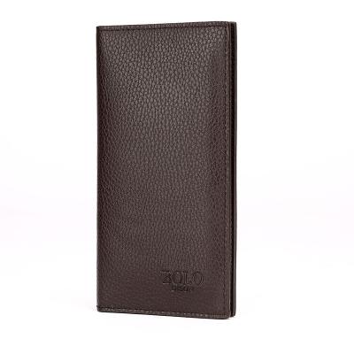 China YTF-P-QB004 Soft PU Anti Theft Leather Long Brown Men's Wallet for sale