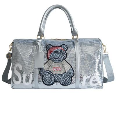 China Designer Travel Bag Online Customized Ladies Glitter Duffel Bag Weekend Duffel Bag For Woman Traveling for sale