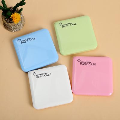 China 2020 Materials Recycled Plastic Mask Case Storage Case Dust Proof Portable Storage Box For Mask for sale