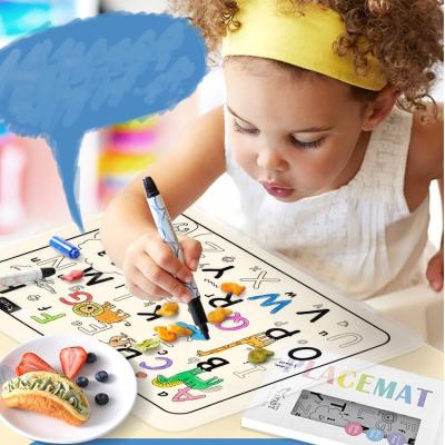 China Drawing Mat Easy To Clean Silicone Drawing Board Mat For Silicone Baby Place Washable Painting Coloring Mat for sale