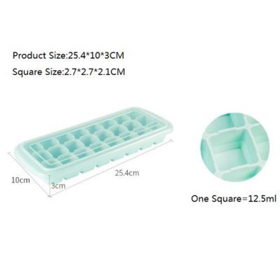 China K-42 Amazon Best Selling Flexible Flexible Ice Molds Cube Tray Silicone With Lid Bpa Free Easy Release Ice Cube Molds for sale