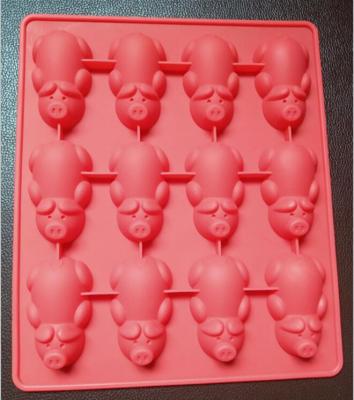 China Xinke Silicone Mold Maker Viable Made 12 Small Pig Cake Mold For Cakes Baking Mold Decorating Molds Tools for sale