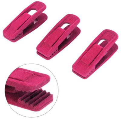 China Minimalist Strong Finger Clips Non Slip Colorful Clothes Velvet Hangers Clip for sale