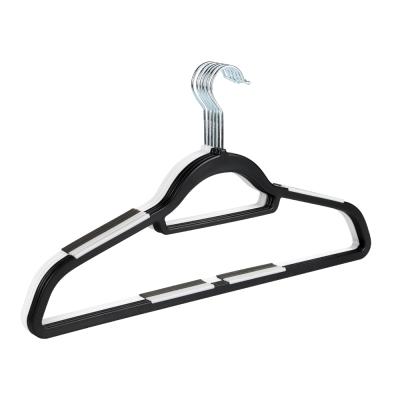 China CLASSIC Plastic Hanger With Tie Scarf Accessory Bar Non Slip Pads for sale