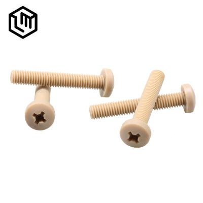 China High Precision Manufacturing Equipment LUmiao CNC Machining Peek Plastic Screw for sale