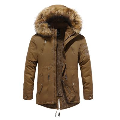 China Breathable Ready To Ship Men's Winter Leisure Loose Long Hooded Stripper Jacket Canvas Dye Jacket Plus Size For Men for sale