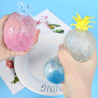 China Funny Toy Pineapple Squeeze Tricky Stress Ball Plastic Funny Duct Decompression Pineapple Stress Reliever Toy for sale