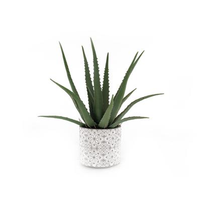 China Amazon Hotsales 35CM Soft Artificial Aloe Vera High Quality Accessories Artificial Plants for sale