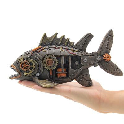 China Hard/Breakable Aquarium Ornament Reptile Mini Greenhouse Steampunk Aquarium Fish Decorations for sale