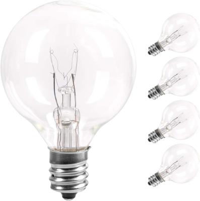 China Wholesale Vintage G40 Dimmable Antique Globe Clear E12 C7 Edison Light Bulbs 5W Incandescent Bulb Lamp for Indoor Outdoor Patio Decor for sale