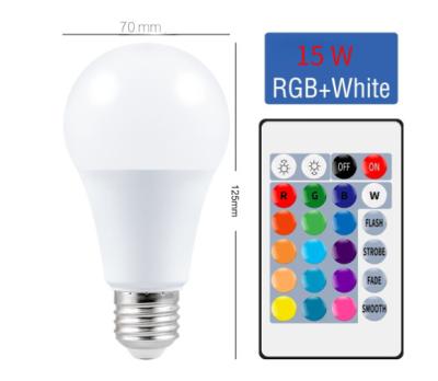 China Indoor and Outdoor Color Changing Remote Control Bulb Light with Memory Led Colorful RGB Bulb Light Bulb Plastic-wrapped Aluminum Constant Current for sale