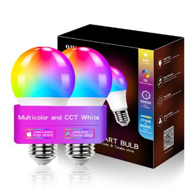 China Amazon Alexa Indoor and Outdoor Color Changing Remote Control LED Light Bulb RGB LE TDC Cell Phone Smart Bulb Light for sale