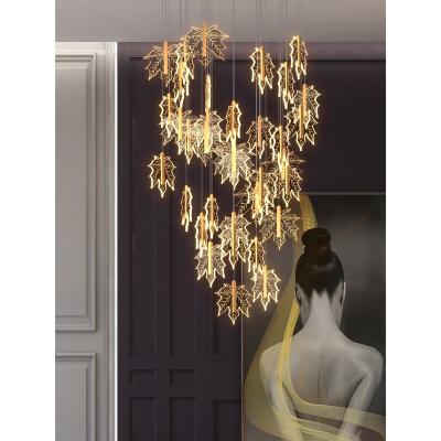 China Modern LED leaf wedding bar cafe deckenleuchte lampadario candelabros avize lamparas colgante luster pendant lamp light chandeliers for sale