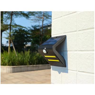 China Tempered Glass Led Cob Waterproof Modern Outdoor Solar Garden Backyard Mounted Lampu Sconce Wandlamp Lampara Dinding De Pared Wall Light Lamps for sale