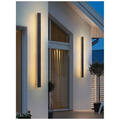 China Garden Led Garden Backyard Waterproof Outdoor Black Stairs Lampara Dinding Strip Lamp De Pared Wall Mounted Wandlampe Mounting Lamp Lig for sale