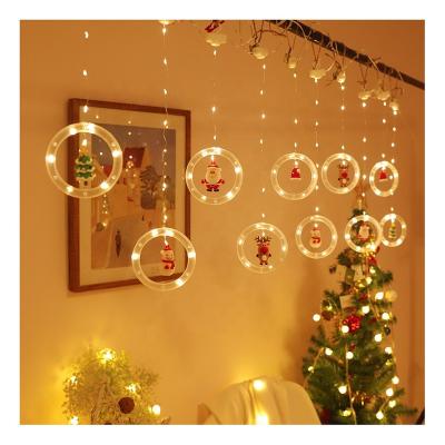 China Christmas Decoration HYXL Santa Claus Indoor Outdoor Bar Cafe Decorate Lamparas Neon Sign Christmas Holiday String Bulb Lamp Lighting Fairy Lights for sale