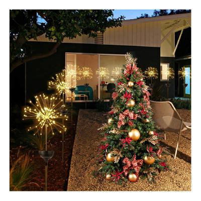 China Fairy Christmas Holiday Strip Lighting Lamparas LED RGB Neon Sign Garden String Light Solar Waterproof Ground Fireworks Plug Decoration for sale