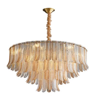 China Luxury Crystal Ceiling Chandelier Led Nordic Round Decorative Pendant Lights for sale