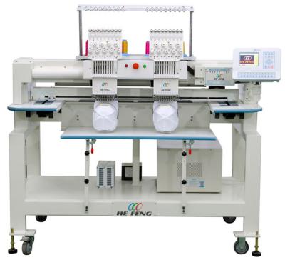 China Professional Double Head Cap Embroidery Machine , Leather Embroidery Machine for sale