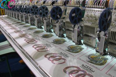 China Clothing Flat Bed Sequin Embroidery Machine , Digital Computer Embroidery Machine 1000SPM for sale