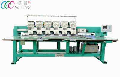 China 6 Heads 9 Needles Computerized Flat Embroidery Machine For Garment for sale