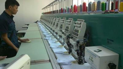 China sock / Jacket / Apparel 20 head High speed Embroidery Machine with 9 needle for sale