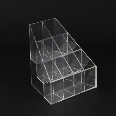 China Factory Direct Sale Environmentally Friendly Ready To Ship In Stock Acrylic Clear Table Top Boxes 4 Tiers Lipstick Display Case for sale