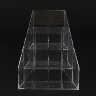 China New Arrival Makeup Organizer Display Stand 4 Tiers High Quality Environmental Friendly Acrylic For Cosmetic Showroom Decoration for sale