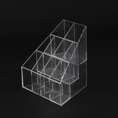 China Hot Amazon Best Seller Environmentally Friendly Custom 4 Layers Acrylic Riser Stand Pen Holder For Shop for sale