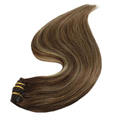 China Silky Straight Drawn Indian Remy Hair Double Wave Hair Extensions Cut In Hair Extensions for sale